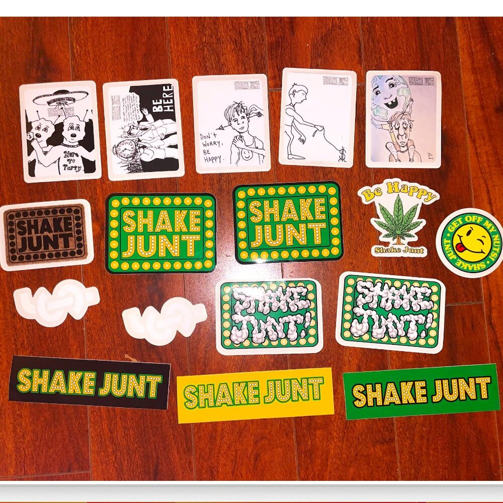 LOT Large Shake Junt Skate Die Cut Stickers - Skateboarding Skate Thrasher